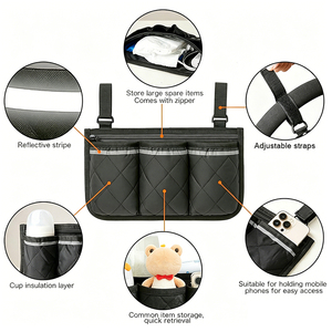 Sac Organisateur Universel pour Poussette avec Porte-Gobelet pour Chaises de Pêche Extérieures, Sac de Rangement Suspendu pour Essentiels de Bébé et Couches - Product Image 3