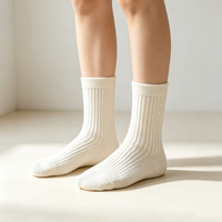 Chaussettes basses décontractées en coton tricoté côtelé avec logo personnalisé, respirantes, écologiques, anti-humidité, avec détail de revers, pour hommes et femmes