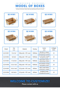 Cajas de plástico de papel de alta gama para pasteles, sushi, sándwiches, tamaños personalizables, con papel Kraft y tarjetas blancas de grado alimenticio - Product Image 6