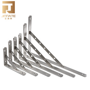 JINNATE Stainless Steel <b>Triangle</b> <b>Bracket</b> Wall Mount <b>Shelf</b> Support Polished Hardware Partition Fixing <b>Bracket</b> - Product Image 1