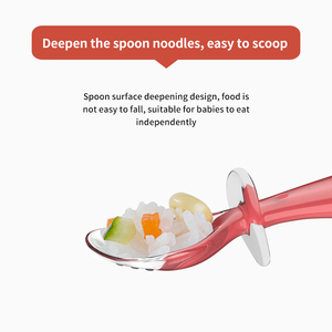 Juego de Cuchara y Tenedor de Silicona con Mango Corto, Diseño Infantil, Vajilla <span class=keywords><strong>para</strong></span> la Alimentación del Bebé, Cuchara y Tenedor de Cabeza Suave - Product Image 6