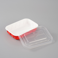 Boîte alimentaire jetable carrée en PP ondulé double paroi rouge et blanc durable pour plats à emporter – Importateurs mondiaux