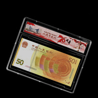 Support de dalle de protection de facture de papier-monnaie acrylique pour collectionneurs billets de banque modèle d'affichage de facture dollar pour cadeaux