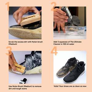 <b>Shoe</b> Mistri Hand Crafted Medium Nylon <b>Shoe</b> Cleaning Brush Premium Wooden Handle Durable Bristles for Sneakers Sports <b>Shoes</b> - Product Image 3
