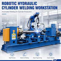 Station de soudage verticale à 6 axes servo-électrique PLC, solution de soudage par cylindre hydraulique, bras de robot de soudage