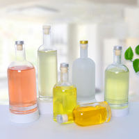 Mini bouteille de vin en verre de 750ml avec bouchon de couronne Transparent vide liqueur whisky Vodka bouteille liège Type d'étanchéité