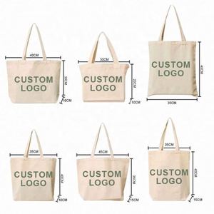 Customized Logo Plain Reusable Shopping Eco Friendly 6 8 10Oz Cotton Canvas <b>Bags</b> Tote <b>Bag</b> - Product Image 3