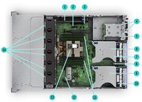 HPNE ProLiant DL345 Gen11 32 Go 8LFF 800W SSD 2U Rack Server Xeon Processeur 1 To SATA Disque dur 64 Go de mémoire stockée