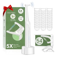 Hydropulseur électrique portable avec logo personnalisé, recharge USB, 5 vitesses, oscillation à 60 degrés et 54 têtes remplaçables