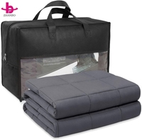 Couverture lestée en polyester/coton tricoté de qualité supérieure pour la thérapie à domicile et le soulagement de l'anxiété, 100 % coton respirant et lourd