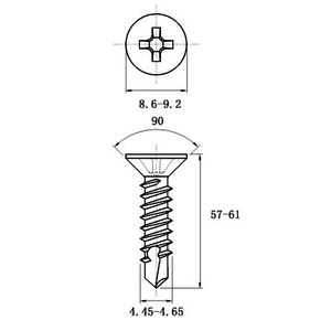 Tornillo Moderno de Acero con Cabeza Hexagonal Avellanada para Uso en Exteriores, Salas de Estar, Hospitales, Escuelas, Salones, Hogares, Oficinas y Supermercados - Product Image 5