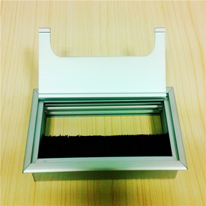 Aluminum Cable Management Box 80x160 Rectangle Detachable For Office <b>Desk</b> Wire Organization - Product Image 2