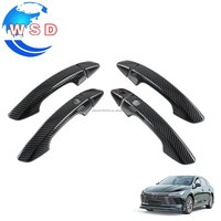 Couvercle de poignée de Type trou intelligent en Fiber de carbone en matériau ABS pour BYD Destroyer 05 2024-accessoires extérieurs de conducteur gauche