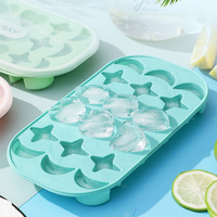 Grand plateau à glaçons en forme de cœur Moule en silicone flexible Machine à fabriquer des boules Diamant Rose Cercle Papillon Designs pour gros glaçons fins