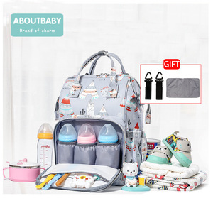 <span class=keywords><strong>Bolsa</strong></span> de Pañales Multifuncional Ligera e Impermeable, Mochila de Gran Capacidad para Mamá y Bebé, Uso en Exteriores - Product Image 1