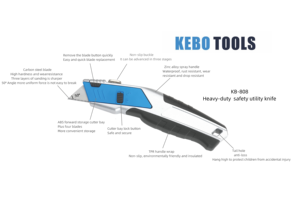 Coupe-bord en acier multi-usages Structure stable conçue pour les environnements de travail difficiles <span class=keywords><strong>Toughbuilt</strong></span> Utility Knifezz - Product Image 6