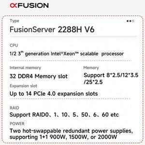 Nuevo Servidor Informático XFusion Fusionserver 2288H V6, Servidor de Rack 2U de 2 Sockets - Product Image 3