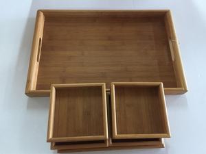 مصنع بي سي متعدد الوظائف 5 قطع كومبي صندوق خشب الخيزران للوجبات الخفيفة للفواكه الجافة صينية تخزين السكر - Product Image 6