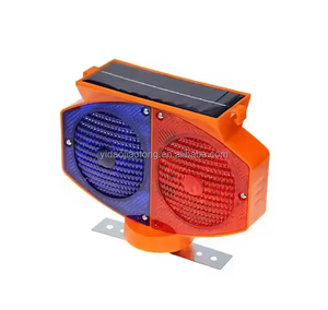 Luce di Segnalazione Solare Impermeabile, Lampada LED Lampeggiante ad Alta Luminosità, in Plastica con Grado di Protezione IP66, Rossa e Blu per Costruzioni Stradali e <span class=keywords><strong>Traffico</strong></span> - Product Image 2