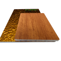 Panneau mural composite en fibre de carbone, style texture bois multiple, placage de bois de bambou, ardoise cristalline