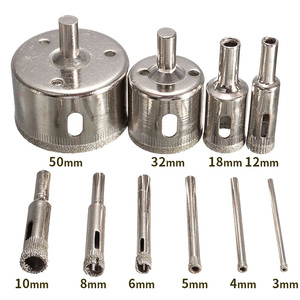 Lot de 10 forets diamantés pour carrelage, marbre, verre et céramique, de 3 mm à 50 mm - Product Image 1