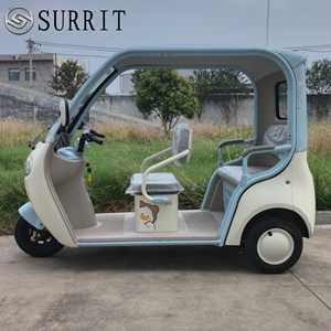 Tricycle électrique à trois roues ouvert avec toit pour adultes, idéal pour les trajets quotidiens - Product Image 3