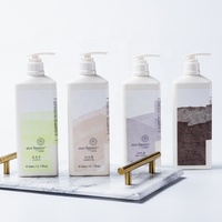 Kit en vrac d'équipements hôteliers de conception OEM, ensemble de savons et d'articles de toilette de taille voyage avec shampooing, revitalisant, nettoyant pour le corps et lotion