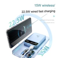 Banco de Energía Inalámbrico Magnético de 10000mAh y 15W con Carga Rápida PD de 22W, Compatible con iPhone y Android, en Oferta