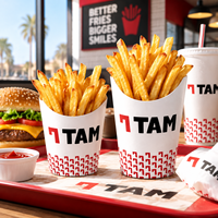 Boîte de Smashed Burger avec frites et sauce