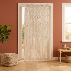 Nouveau Style Rideau Macramé Ondulé & Cantonnière Premium Style Bohème Marque Privée pour Fenêtres Octogonales Décoration Intérieure - Product Image 2