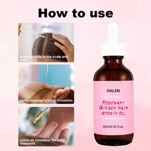 Huile de croissance capillaire à formule concentrée biologique gingembre et <span class=keywords><strong>romarin</strong></span>, marque privée, vente chaude, vente en gros, soin capillaire, prévention de la perte de cheveux - Product Image 5