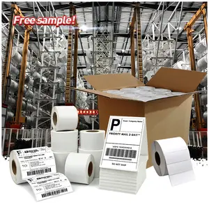 Wird häufig in der Logistik industrie verwendet. 60*40 100*150 40*20 Versand etiketten druck QR-Thermo etikett