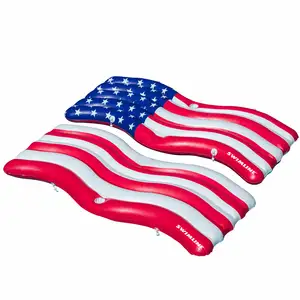 Americano onda bandera inflable piscina conector colchón conjunto