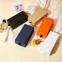 Boîte cadeau en papier à tiroir en stock, boîte coulissante noire en kraft pour lunettes de soleil, lunettes de vue, rouge à lèvres, emballage personnalisé à tiroir coulissant