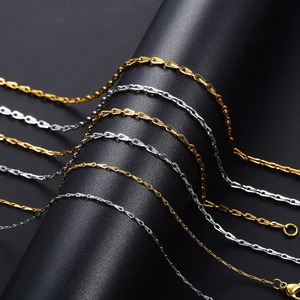 Collier fin en acier inoxydable 316L, chaîne de type câble pour le cou, plaqué or PVD, étanche, bijoux pour femmes et hommes, accessoires en gros - Product Image 3