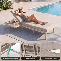 Ensemble de salon de jardin modulable de luxe en aluminium pour extérieur, avec canapé d'angle et table basse