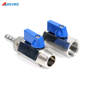 <strong>Mini</strong> <strong>Ball</strong> <strong>Valve</strong> 3/8 Inch NPT BSP Thread Stainless Steel 316 Female to Male Connector Compact Shut Off <strong>Valve</strong> - Product Image 2