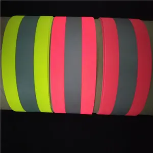 high vis EN13356 orange fire resistant flame retardant reflective fabric fr warning tape for tool vest belt with reflector strap