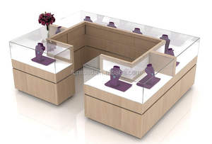 Usine en gros personnalisé noir fenêtre ensemble pour bijouteries boîte <span class=keywords><strong>bois</strong></span> comptoir Stander Premium noir vitrines - Product Image 5