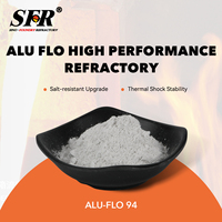 Ciment réfractaire coulable à haute teneur en alumine ALU-FLO 94 pour portes de fours