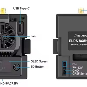 Receptor de Alta Frecuencia BETAFPV ELRS Micro V2 2.4GHz/915/868MHz, Plástico, Dedicado para Largo Alcance, Señal FPV UAV, Piezas y Accesorios para Drones RC - Product Image 5