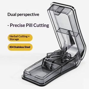 Multifunctional Plastic Pill Cutter, Pill Box, Pill Splitter, Portable Medicine-Divider Box for the Elderly, Medicine Cutting De - Product Image 2
