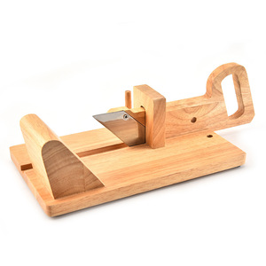 Wood Push Pull Ham Slicer Manual Solid Wood <b>Meat</b> <b>Poultry</b> Tool Natural Color Eco Friendly - Product Image 2