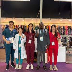 Nouveau uniforme de gommage unisexe à séchage rapide combinaison chirurgicale à manches courtes pour les infirmières médecins uniformes de travail hospitalier séparés - Product Image 2