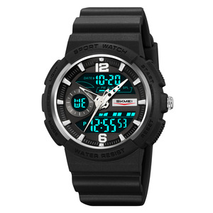 Skmei Sport <b>Watch</b> Dual Display <b>Electronic</b> <b>Watch</b> Water Resistant Luminous Unisex TPU Strap 5Bar Waterproof - Product Image 2