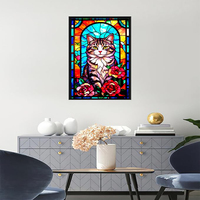 Peintures Diamantées 5D DIY Haut de Gamme en Résine, Carrées, à Couverture Complète, Effet Papillon Arc-en-ciel, avec Diamants Courts et Doux, Kits de Peintures Diamantées AB