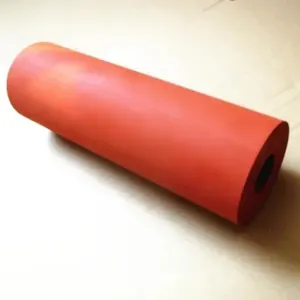 Silicone rubber rollers for hot stamping
