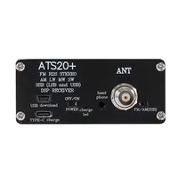 ATS-20 + Plus ATS20 V2 penerima Radio, penerima Radio FM AM (MW & SW) SSB (LSB & USB) dengan Baterai + antena + Speaker + wadah