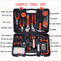 Juego de Herramientas para Electricista de 100 Piezas, Kit de Herramientas Eléctricas, Estuche de Herramientas, Taladro Inalámbrico de Iones de Litio con Multímetro