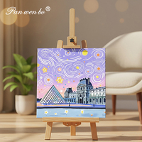 Panwenbo - Kit de Pintura por Números para Adultos, Pintura Decorativa Acrílica Hecha a Mano, Paisajes Famosos del Mundo
